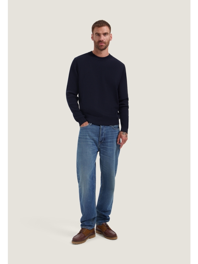 Dstrezzed Oscar Rib Mockneck 649 Dark navy