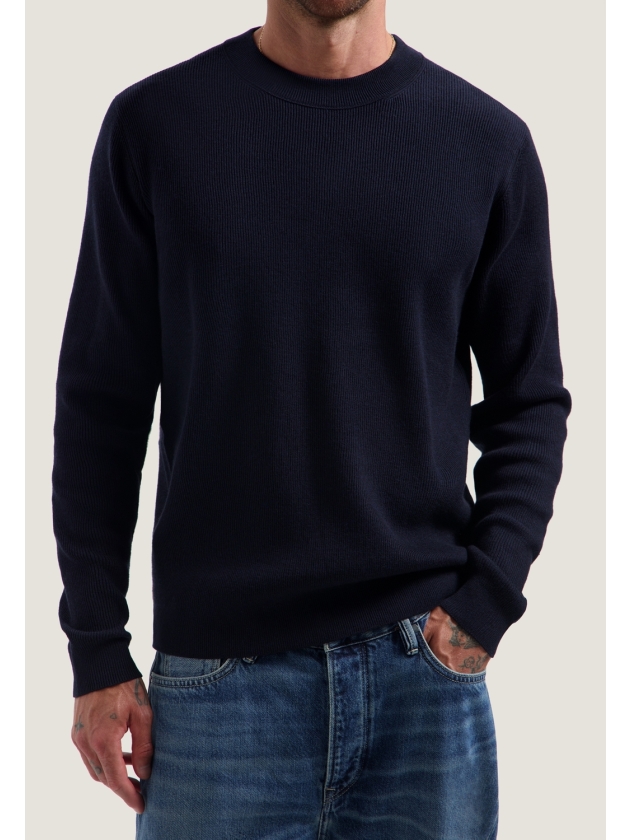 Dstrezzed Oscar Rib Mockneck 649 Dark navy
