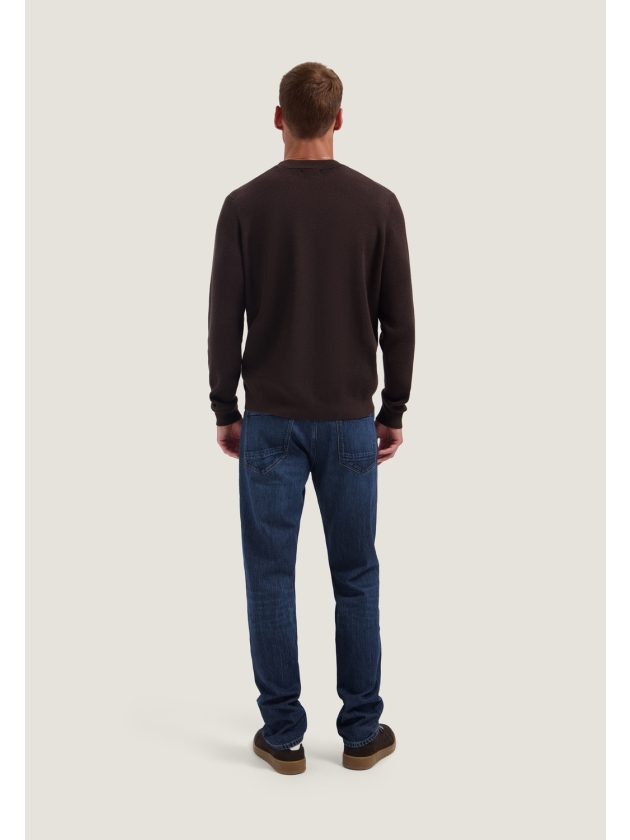 Dstrezzed Oscar Rib Mockneck 799 Dk brown