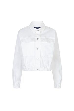 Red Button Juno Jacket White Denim 51 White