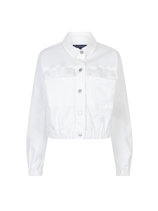 Red Button Juno Jacket White Denim 51 White