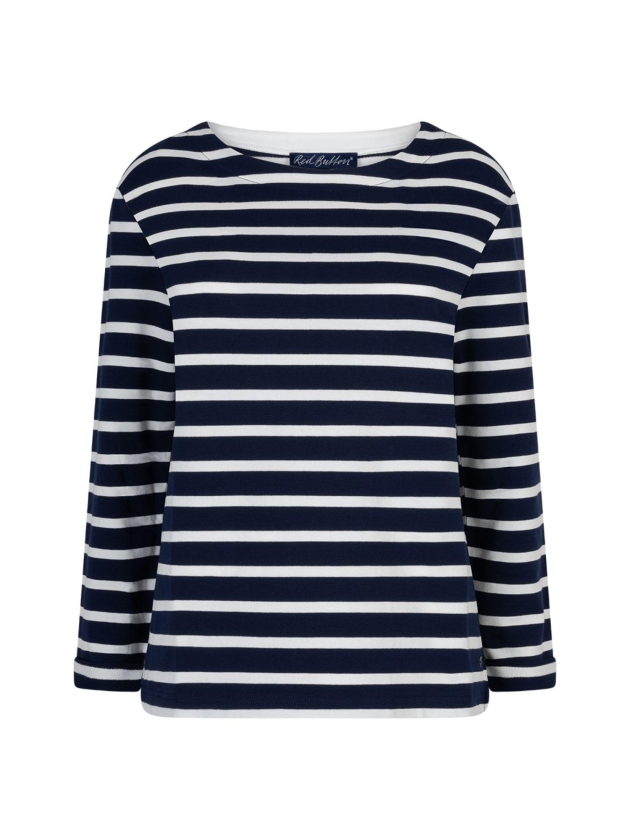Red Button De Terry Stripe long sleeve is een 158 Dark blue
