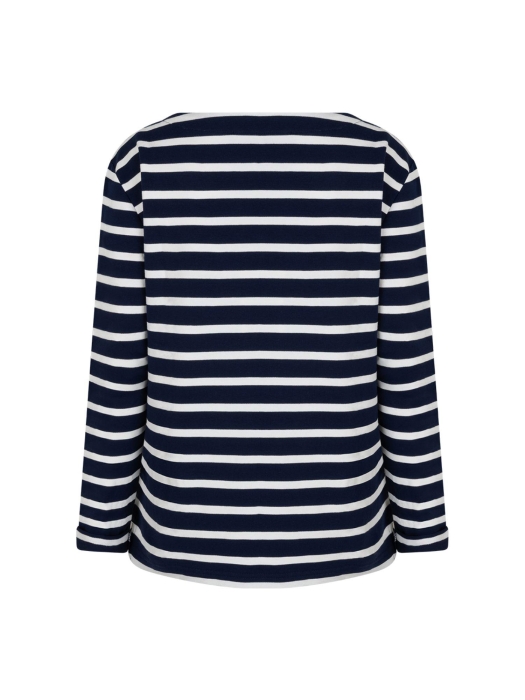 Red Button De Terry Stripe long sleeve is een 158 Dark blue