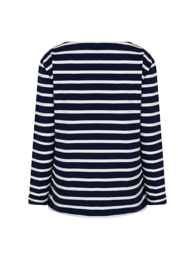 Red Button De Terry Stripe long sleeve is een 158 Dark blue