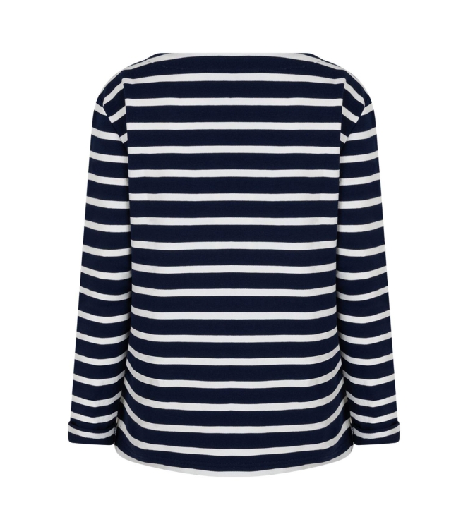 Red Button De Terry Stripe long sleeve is een 158 Dark blue