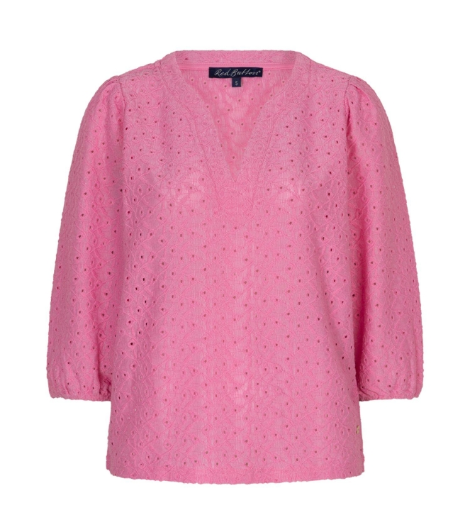 Red Button De Top Ajour is gemaakt van broderi 42 Pink 
