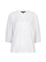Red Button De Top Ajour is gemaakt van broderi 38 Offwhite