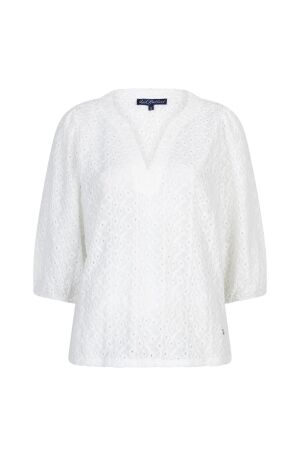 Red Button De Top Ajour is gemaakt van broderi 38 Offwhite