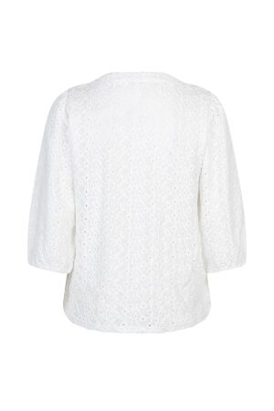 Red Button De Top Ajour is gemaakt van broderi 38 Offwhite