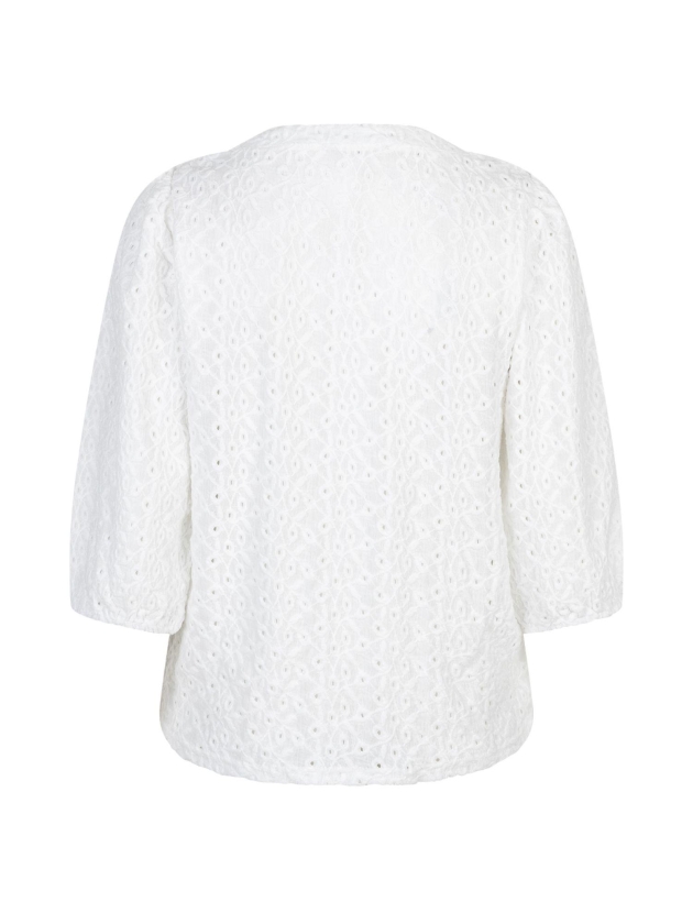 Red Button De Top Ajour is gemaakt van broderi 38 Offwhite