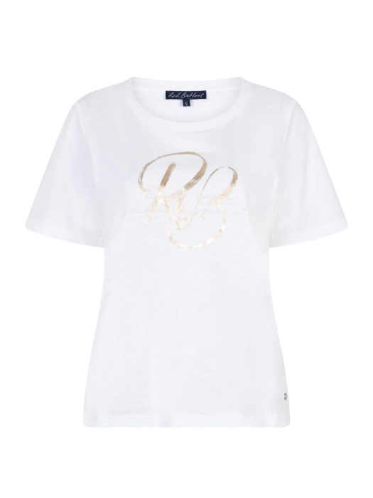 Red Button Tee Temmy Foil 623 White/gold