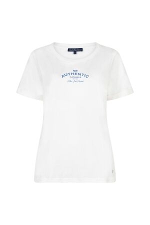 Red Button De Tee Temmy Authentic is een wit t 619 Offwhite/jeansblue