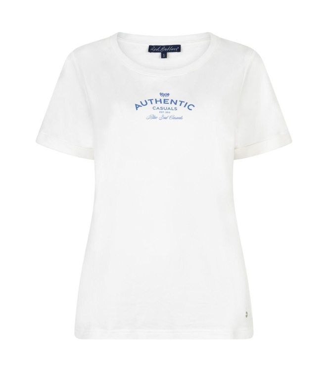 Red Button De Tee Temmy Authentic is een wit t 619 Offwhite/jeansblue