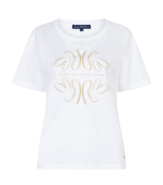 Red Button De Tee Temmy Butterfly is een wit t 625 White/butteryellow