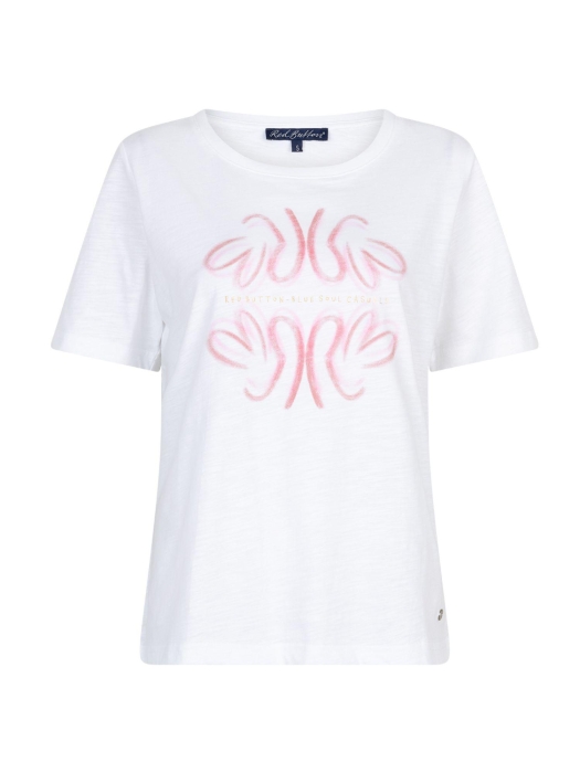 Red Button De Tee Temmy Butterfly is een wit t 624 white/rosewood