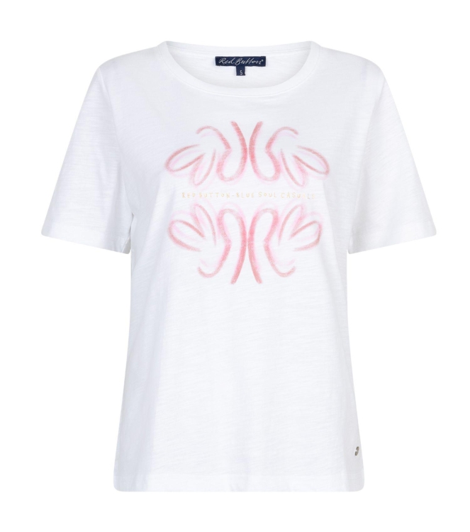 Red Button De Tee Temmy Butterfly is een wit t 624 white/rosewood