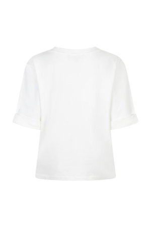 Red Button De Terry Sweater Chestprint is een 632 Offwhite/midblue