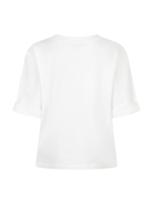 Red Button De Terry Sweater Chestprint is een 632 Offwhite/midblue