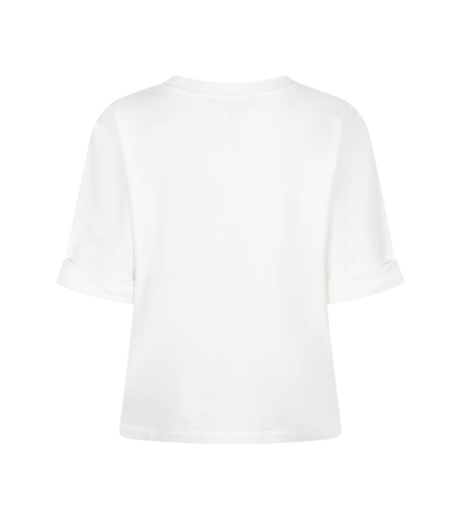 Red Button De Terry Sweater Chestprint is een 632 Offwhite/midblue