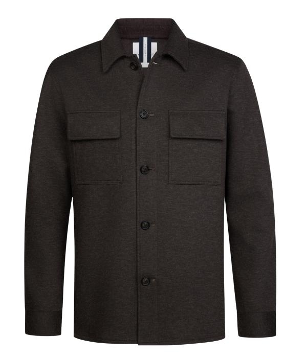 Profuomo OVERSHIRT KNITTED D.BROWN H2 Dark brown