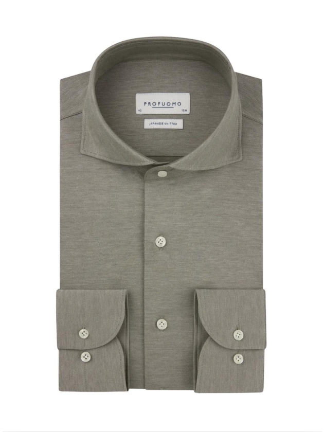 Profuomo SHIRT X-CUTAWAY SF BROWN HBrown