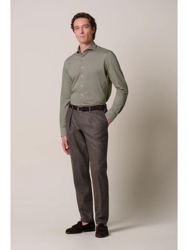 Profuomo SHIRT X-CUTAWAY SF BROWN HBrown