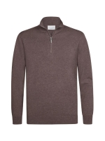 Profuomo PULLOVER HALF ZIP AUBERGINE SAubergine