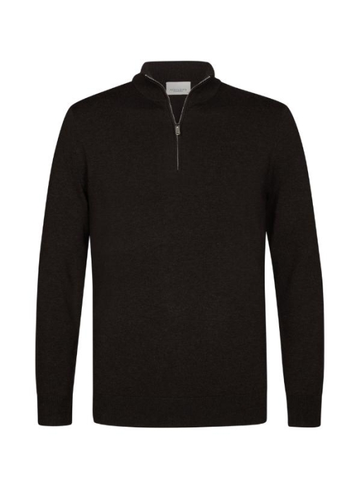 Profuomo PULLOVER HALF ZIP D BROWN H2 Dark brown
