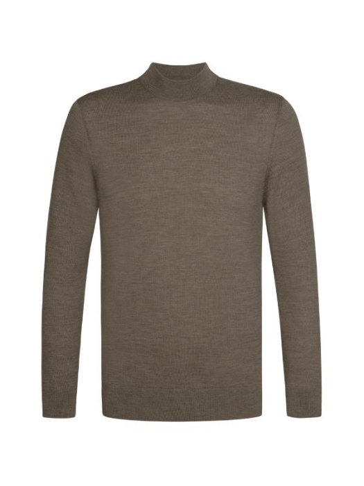 Profuomo PULLOVER MOCK NECK BROWN HBrown
