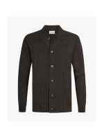 Profuomo POLO FULL BUTTON LS D BROWN H2 Dark brown