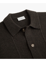 Profuomo POLO FULL BUTTON LS D BROWN H2 Dark brown