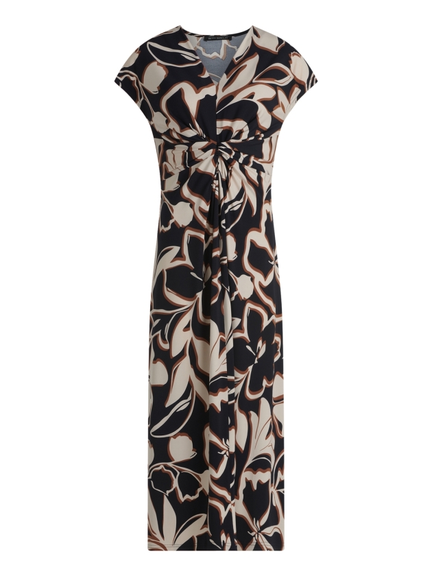 Betty Barclay Kleid Lang 1/2 Arm 8876 Dark blue/brown