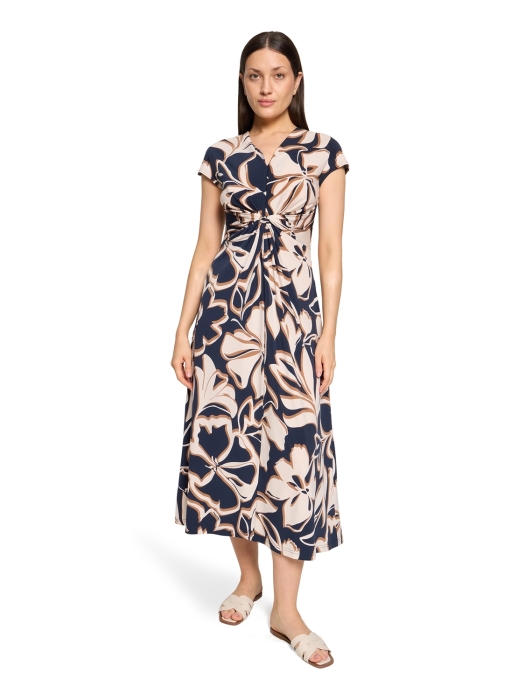 Betty Barclay Kleid Lang 1/2 Arm 8876 Dark blue/brown