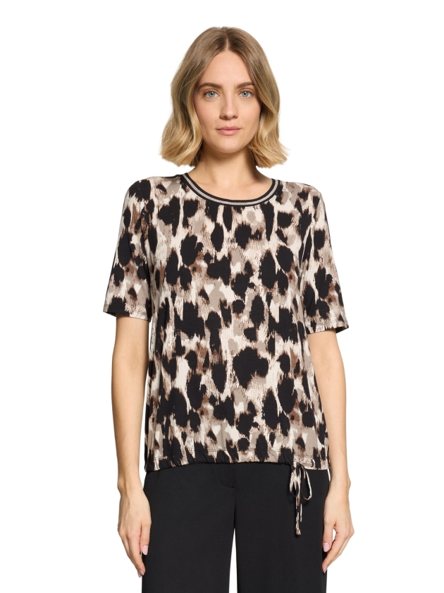 Betty Barclay Shirt Kurz 1/2 Arm 7898 Beige/ black