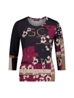 Betty Barclay Shirt Kurz 3/4 Arm 9848 Black/dark red