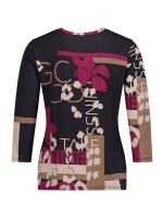 Betty Barclay Shirt Kurz 3/4 Arm 9848 Black/dark red