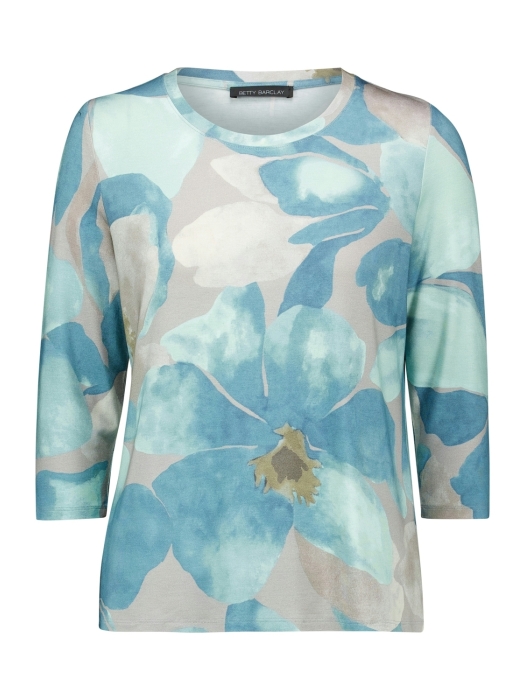 Betty Barclay Shirt Kurz 3/4 Arm 8899 Petrol/grey