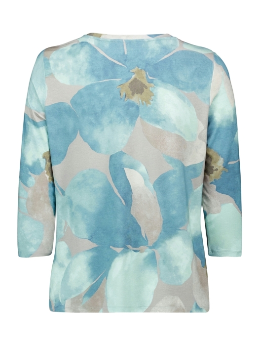Betty Barclay Shirt Kurz 3/4 Arm 8899 Petrol/grey