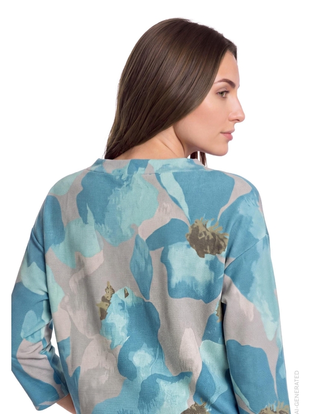 Betty Barclay Sweat Kurz 3/4 Arm 8899 Petrol/grey