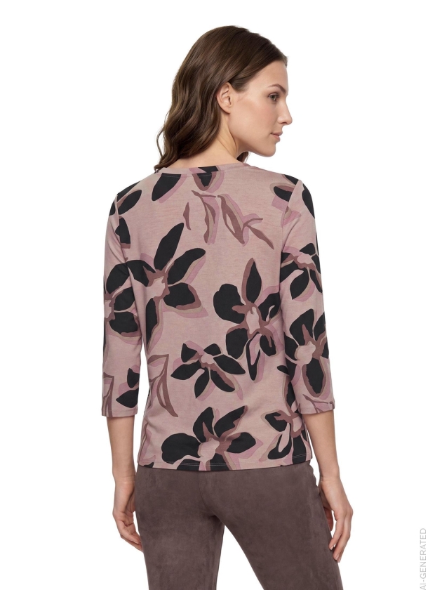 Betty Barclay Shirt Kurz 3/4 Arm 4896 Rose/black