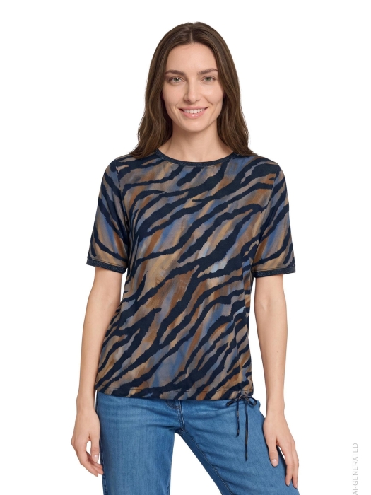Betty Barclay Shirt Kurz 1/2 Arm 8870 Blue/brown