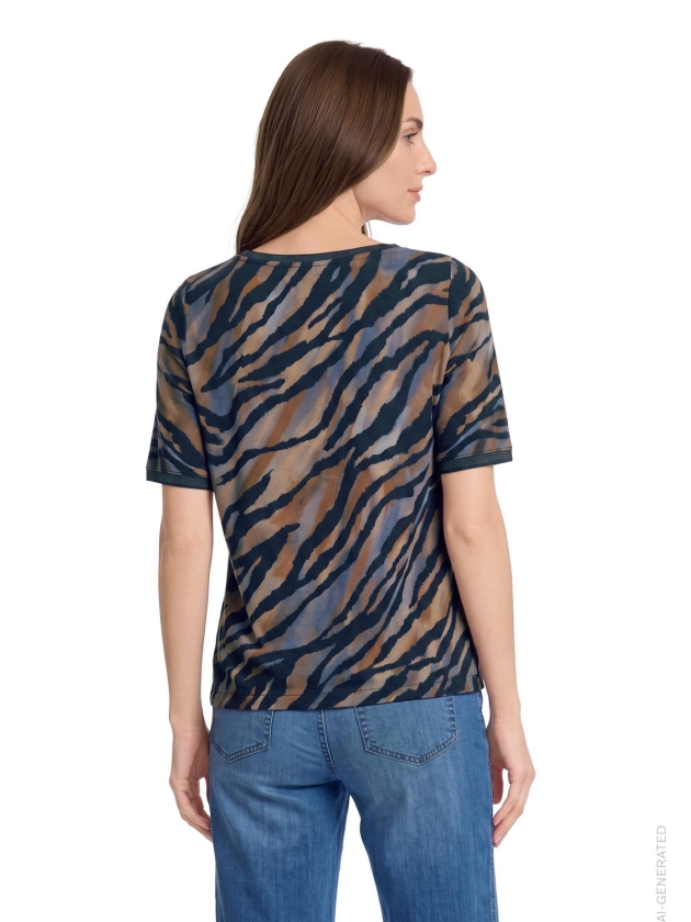 Betty Barclay Shirt Kurz 1/2 Arm 8870 Blue/brown