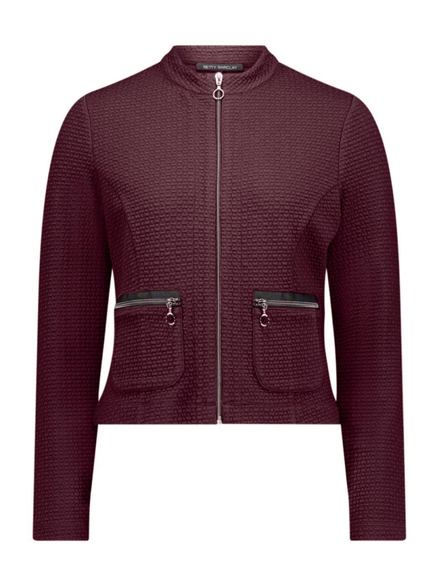 Betty Barclay Sweat Jacke Kurz 1/1 Arm 4697 Maroon banner