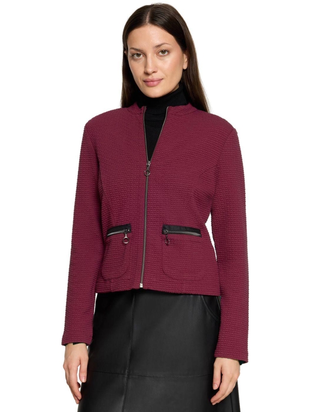 Betty Barclay Sweat Jacke Kurz 1/1 Arm 4697 Maroon banner