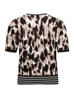 Betty Barclay Strickpullover Kurz 1/2 Arm 7898 Beige/ black