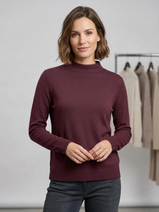 Betty Barclay Strickpullover Kurz 1/1 Arm 4697 Maroon banner
