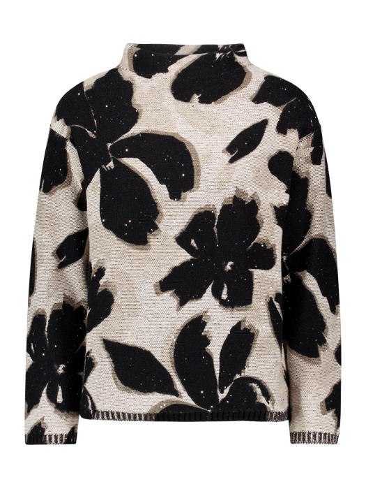 Betty Barclay Strickpullover Kurz 1/1 Arm 7898 Beige/ black