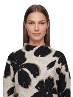 Betty Barclay Strickpullover Kurz 1/1 Arm 7898 Beige/ black