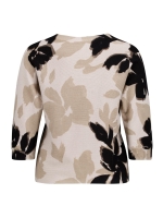 Betty Barclay Strickpullover Kurz 3/4 Arm 7898 Beige/ black
