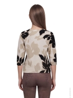 Betty Barclay Strickpullover Kurz 3/4 Arm 7898 Beige/ black